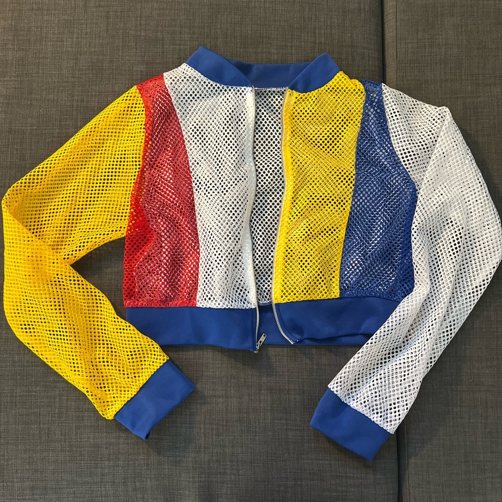 Vintage mesh multi color jacket